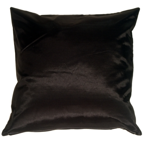 Pillow Decor - Black With White Bold Fern Throw Pillow