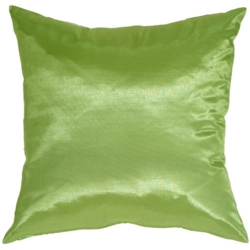 Pillow Decor - Green With White Spring Flower And Ferns Pillow 16x16