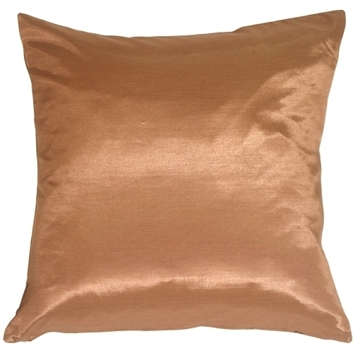 Pillow Decor - Copper With Copper Baroque Pattern Throw Pillow