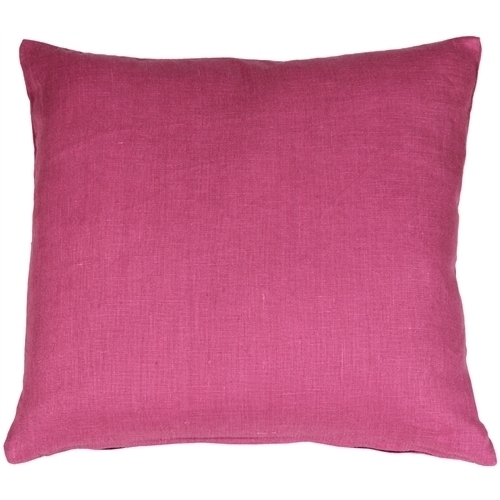 Pillow Decor - Tuscany Linen Orchid Pink 20x20 Throw Pillow