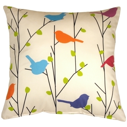 Pillow Decor - Spring Birds 17x17 Decorative Pillow