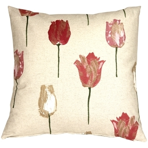 Pillow Decor - Albany Tulips 22x22 Throw Pillow