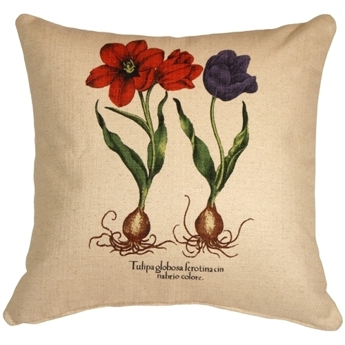 Pillow Decor - Tulips 20x20 Decorative Throw Pillow