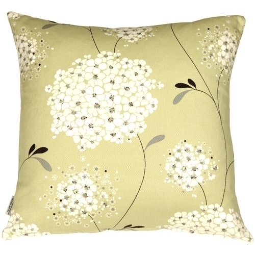 Pillow Decor - Vintage Bloom Green 22x22 Throw Pillow
