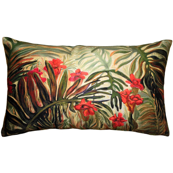 Pillow Decor - Jungle Of Ferns 12x20 Throw Pillow