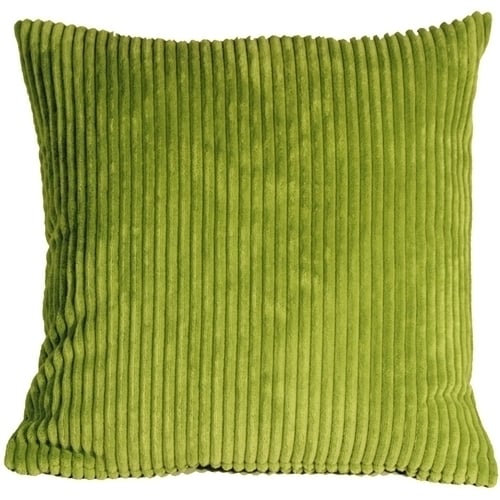 Pillow Decor - Wide Wale Corduroy 22x22 Green Throw Pillow