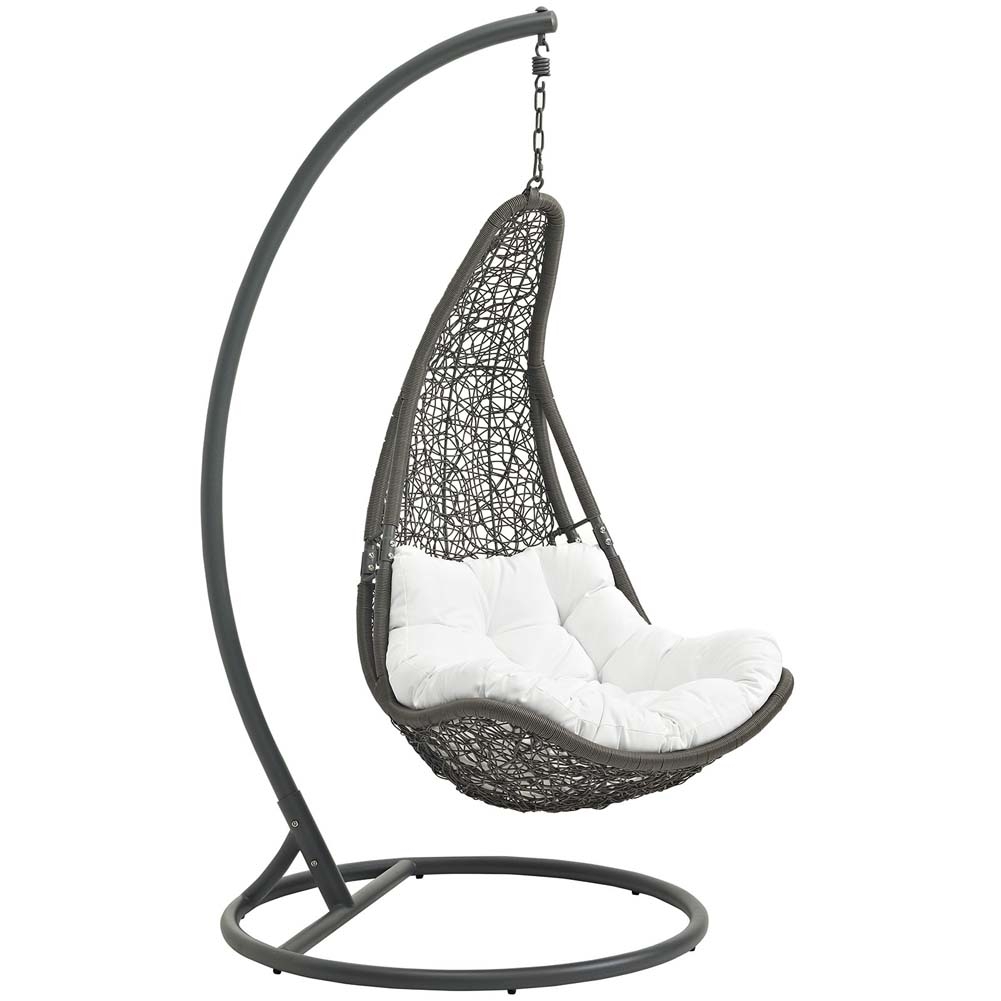 Gray White Abate Outdoor Patio Swing Chair