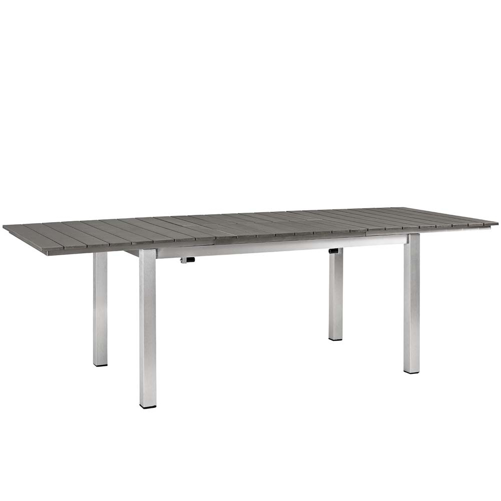 Silver Gray Shore Outdoor Patio Wood Dining Table