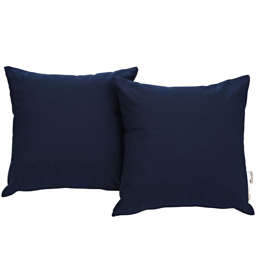 Navy Summon 2 Piece Outdoor Patio Pillow Set