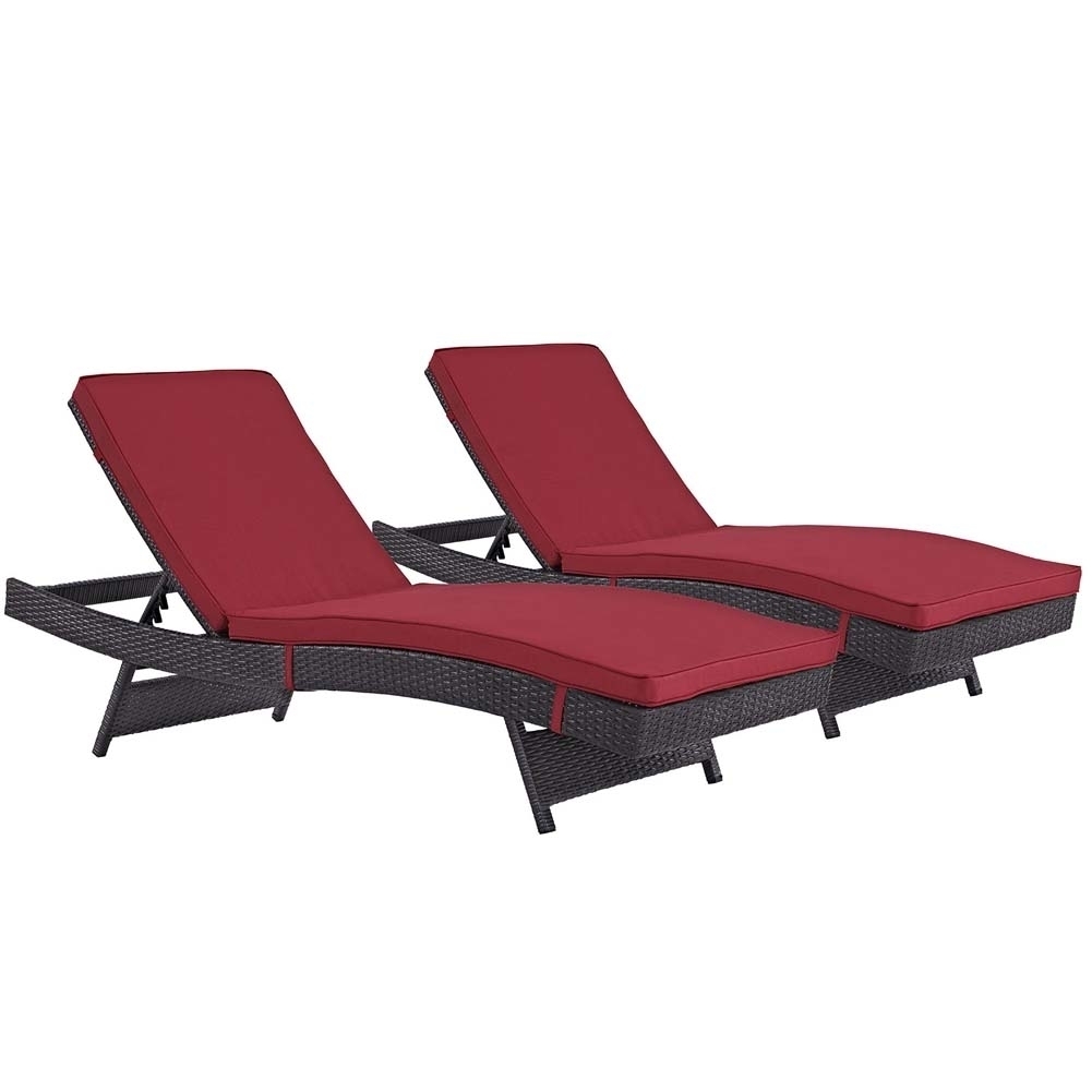 Red Convene Chaise Outdoor Patio Set Of 2