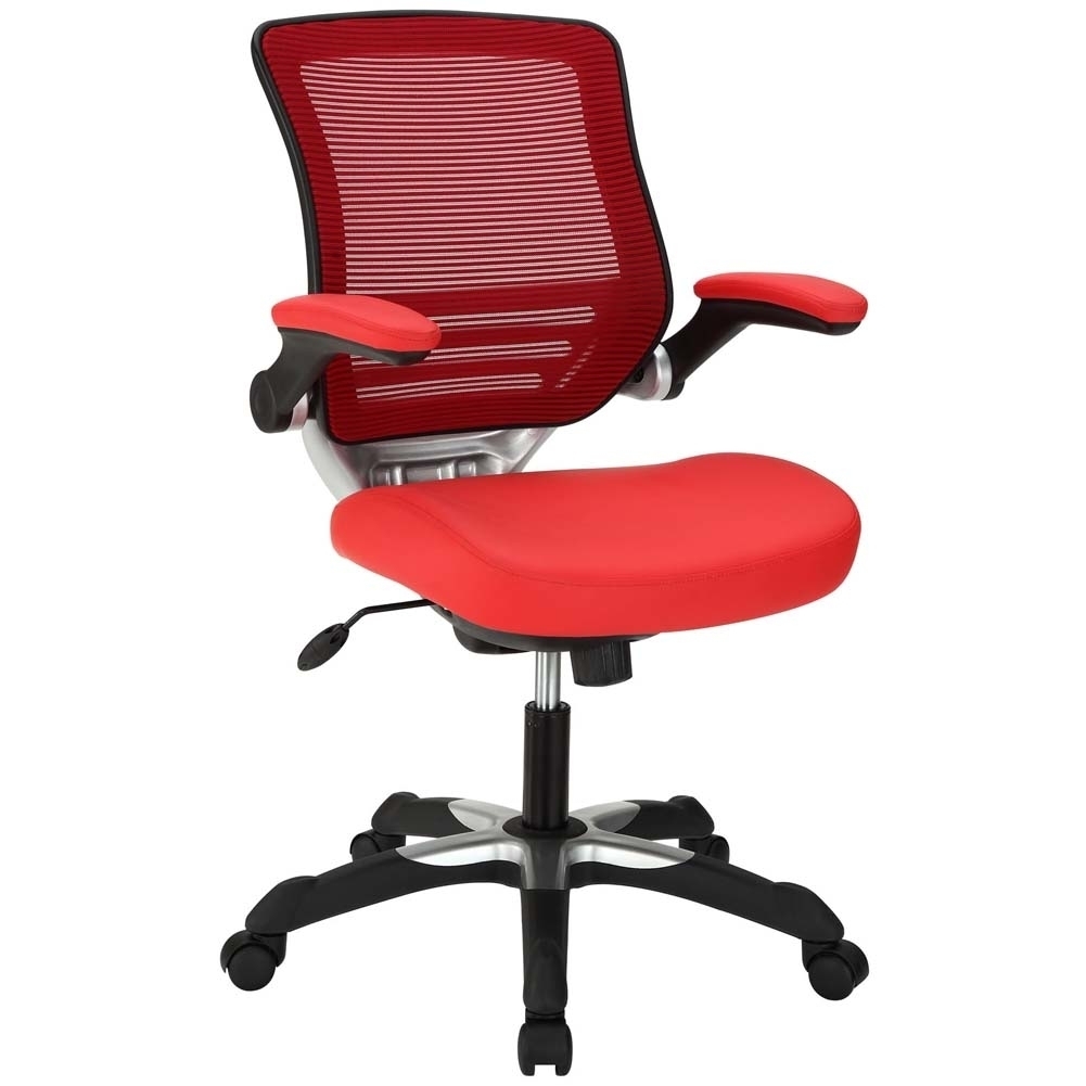 Red Edge Vinyl Office Chair