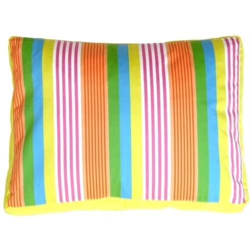 Pillow Decor - Electric Lemon Stripes Throw Pillow