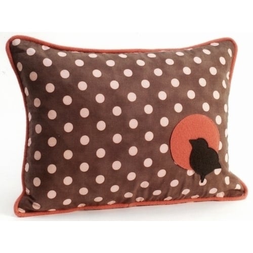 Pillow Decor - Bird Polka Dot Decorative Throw Pillow