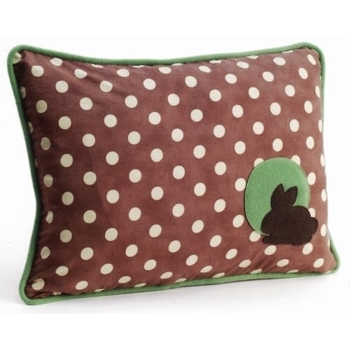 Pillow Decor - Bunny Polka Dot Decorative Throw Pillow