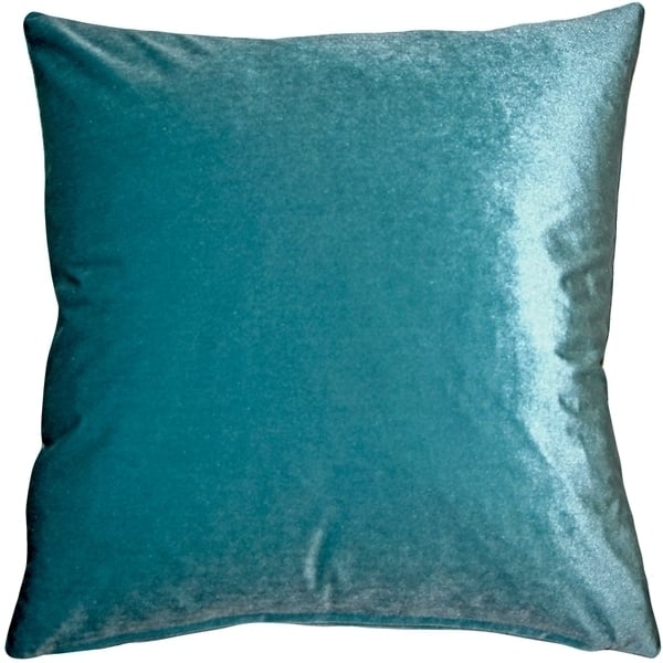 Pillow Decor - Corona Aqua Blue Velvet Pillow 19x19