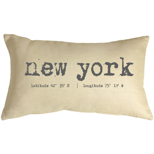 Pillow Decor - New York Coordinates 12x19 Throw Pillow