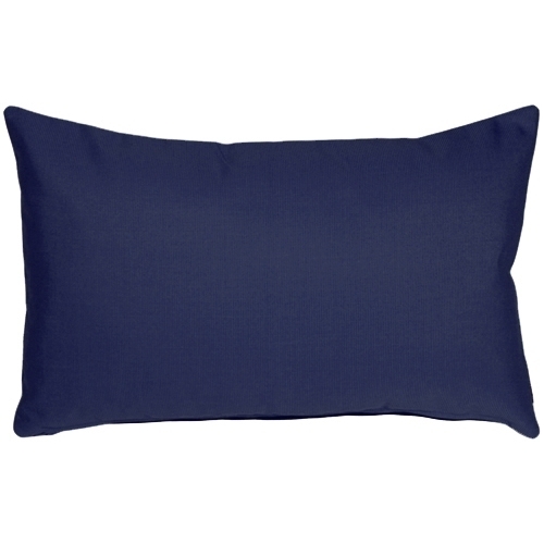 Pillow Decor - Sunbrella Navy Blue 12x19 Outdoor Pillow