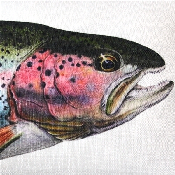 Pillow Decor - Rainbow Trout Fish Pillow 12x19