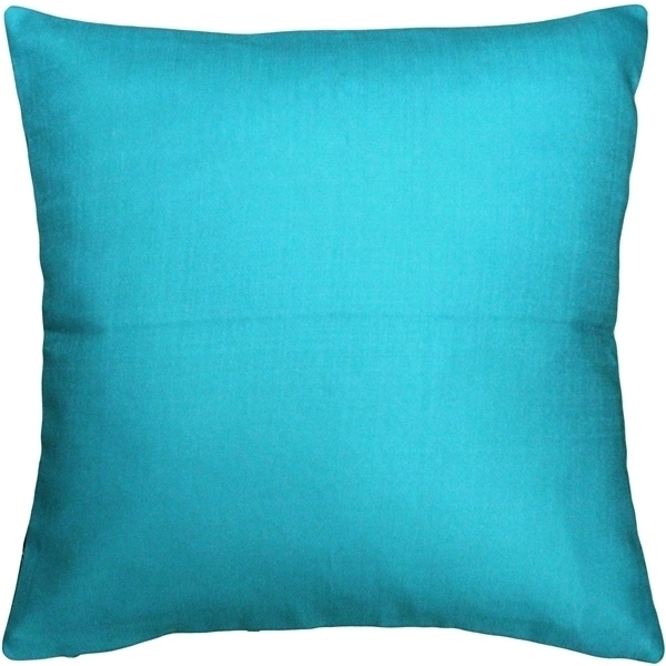 Pillow Decor - Ocean Reef Coral On Turquoise Throw Pillow 20x20