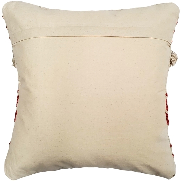 Pillow Decor - Ojai Red Bohemian Pillow 20x20 Complete With Pillow Insert