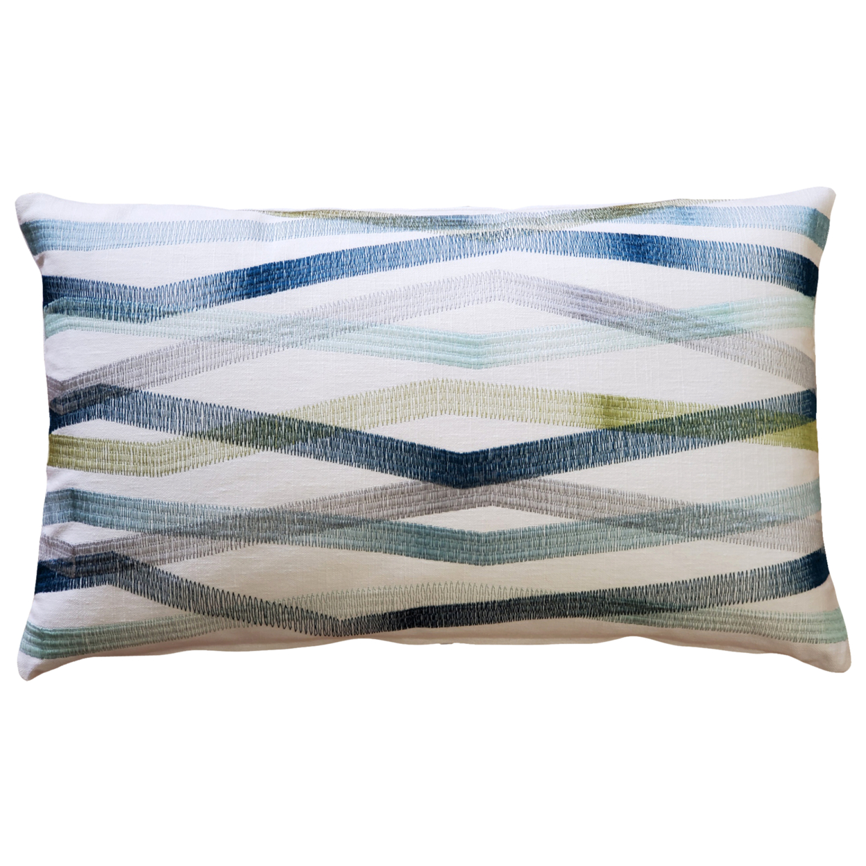 Wandering Lines Deep Sea Throw Pillow 12x19 Inches Square, Complete Pillow With Polyfill Pillow Insert