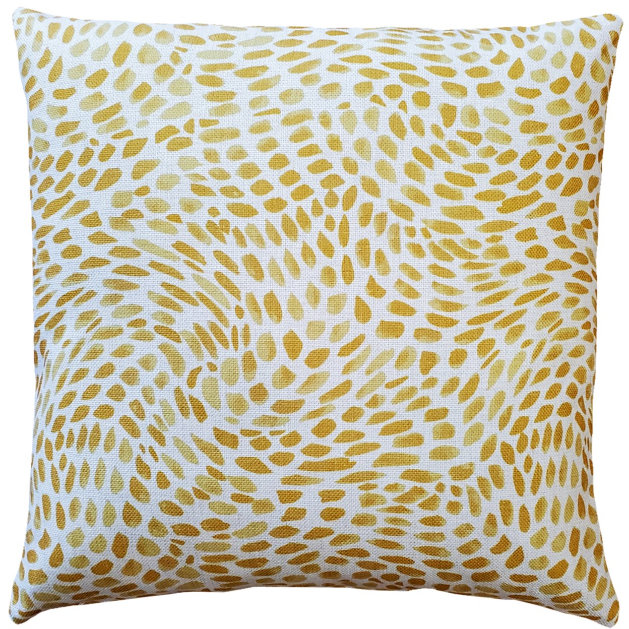 Matisse Dots Golden Yellow Throw Pillow 19x19 Inches Square, Complete Pillow With Polyfill Pillow Insert