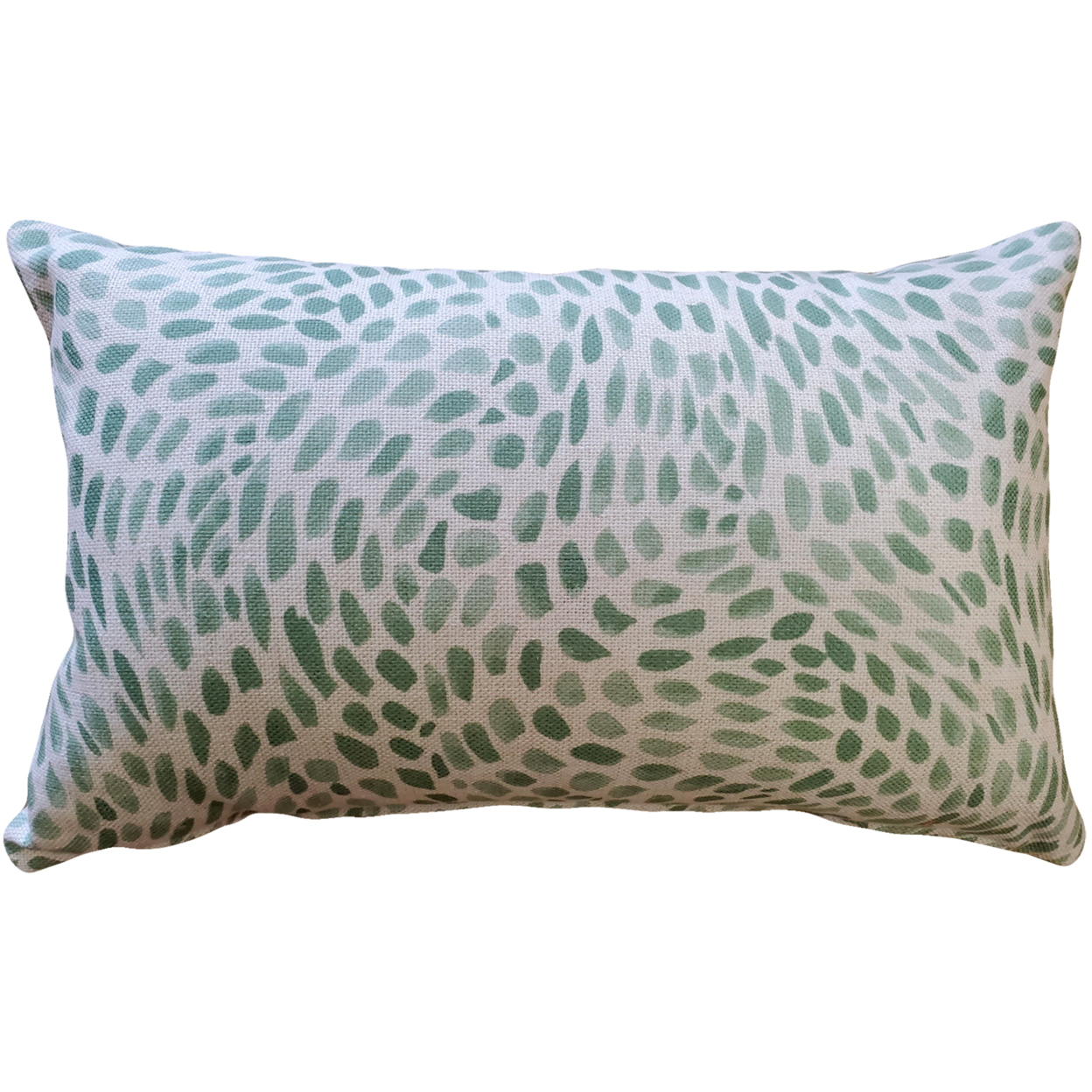 Matisse Dots Spring Green Throw Pillow 12x19 Inches Square, Complete Pillow With Polyfill Pillow Insert