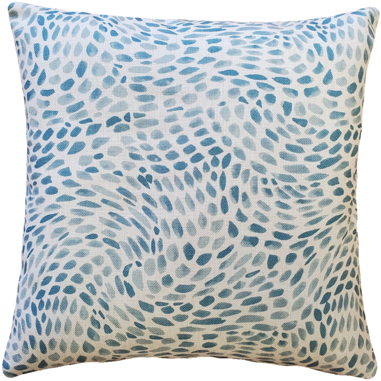 Matisse Dots Toile Blue Throw Pillow 19x19 Inches Square, Complete Pillow With Polyfill Pillow Insert