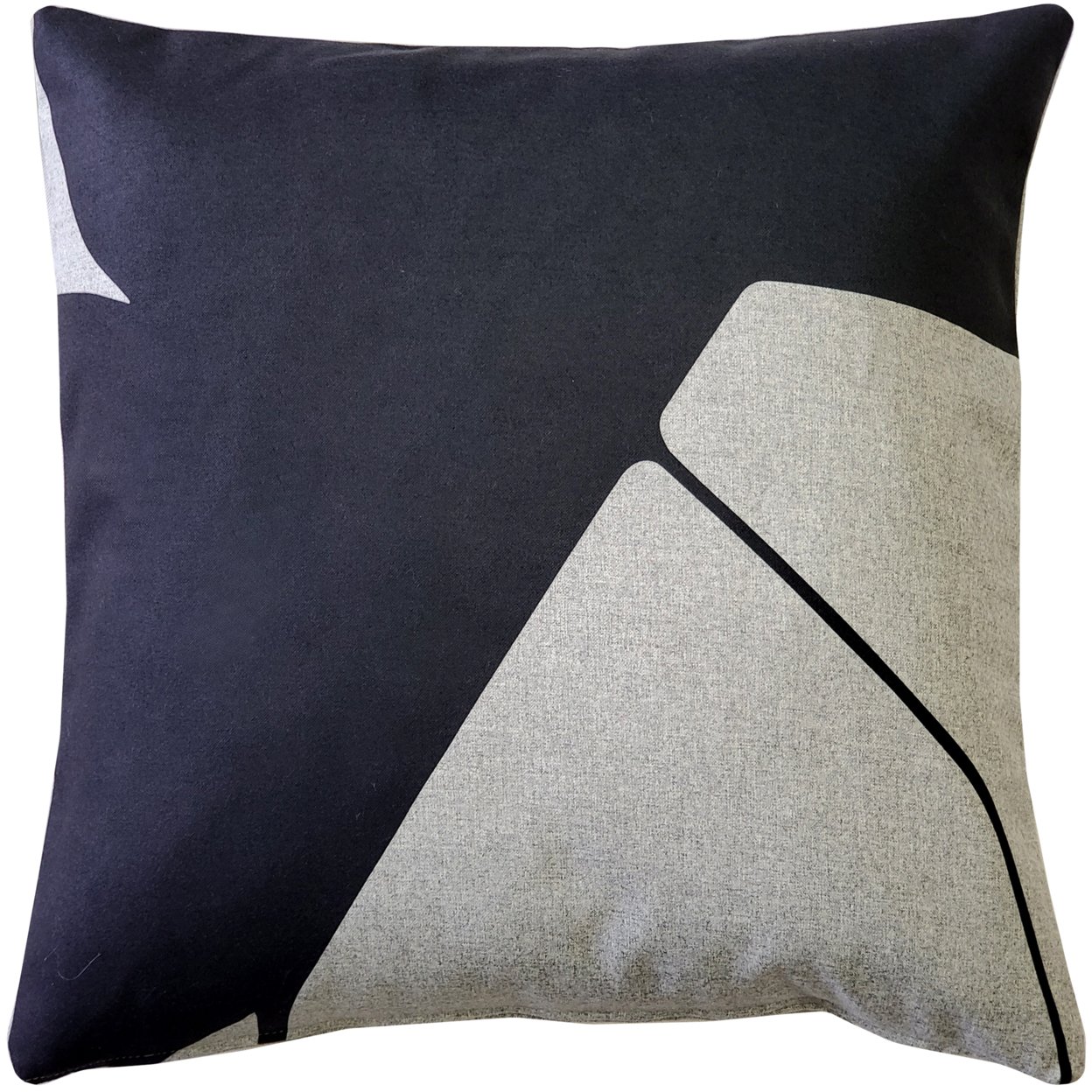 Boketto Charcoal Black Throw Pillow 19x19 Inches Square, Complete Pillow with Polyfill Pillow Insert