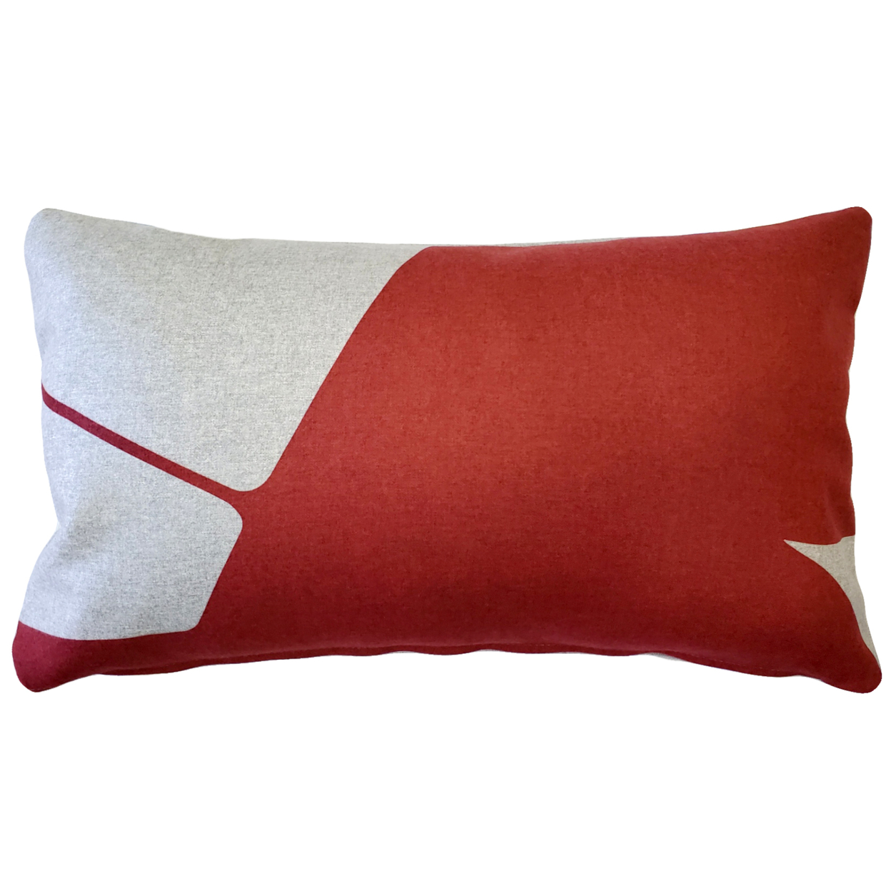 Boketto Spanish Red Throw Pillow 12x19 Inches Square, Complete Pillow With Polyfill Pillow Insert