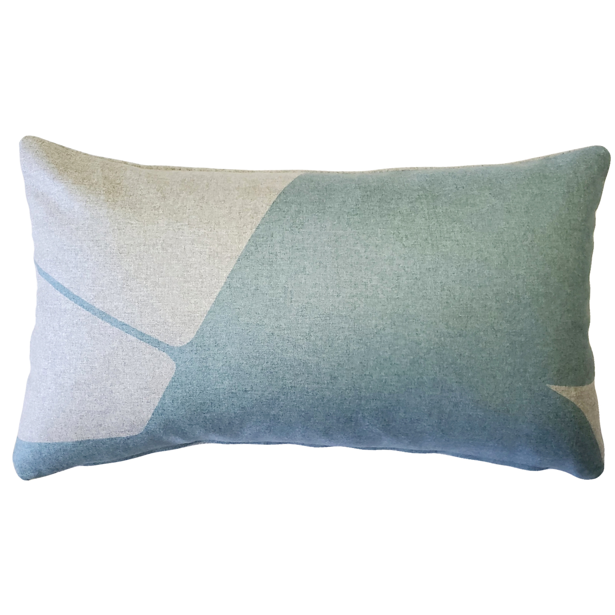 Boketto Paradiso Blue Throw Pillow 12x19 Inches Square, Complete Pillow With Polyfill Pillow Insert