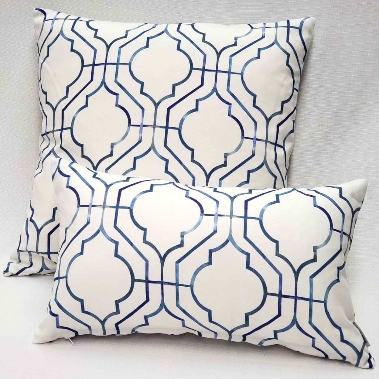Biltmore Gate Blue Throw Pillow 20x20 Inches Square, Complete Pillow With Polyfill Pillow Insert