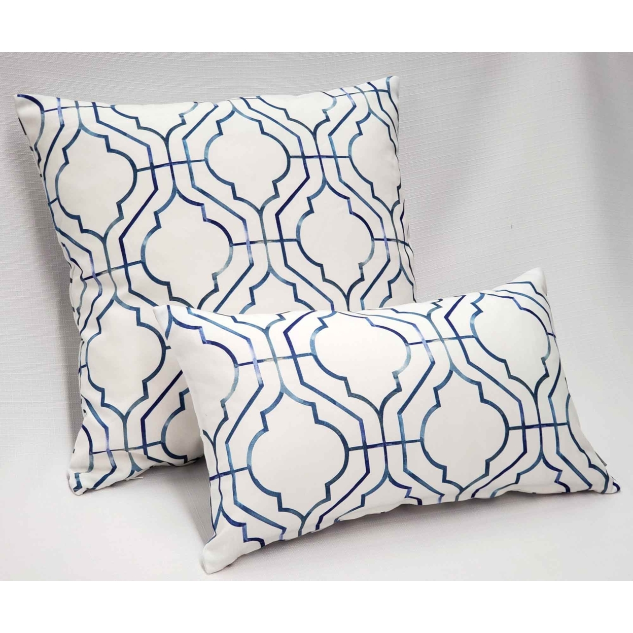 Biltmore Gate Blue Throw Pillow 12x20 Inches Square, Complete Pillow With Polyfill Pillow Insert
