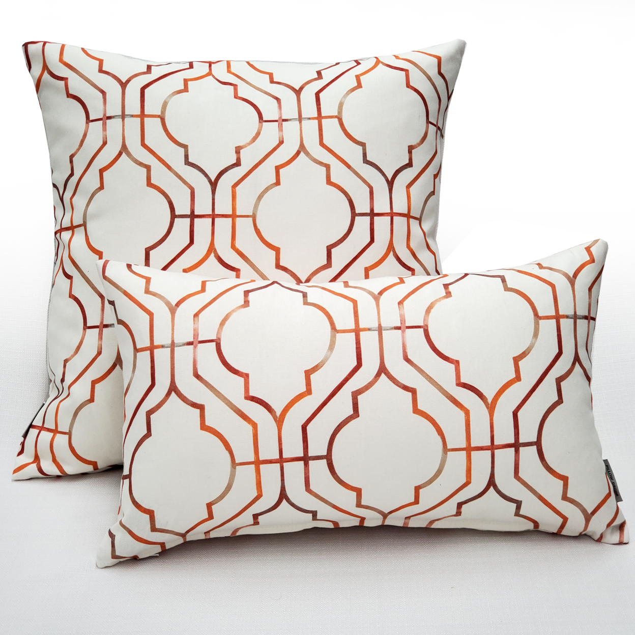 Biltmore Gate Orange Throw Pillow 20x20 Inches Square, Complete Pillow With Polyfill Pillow Insert