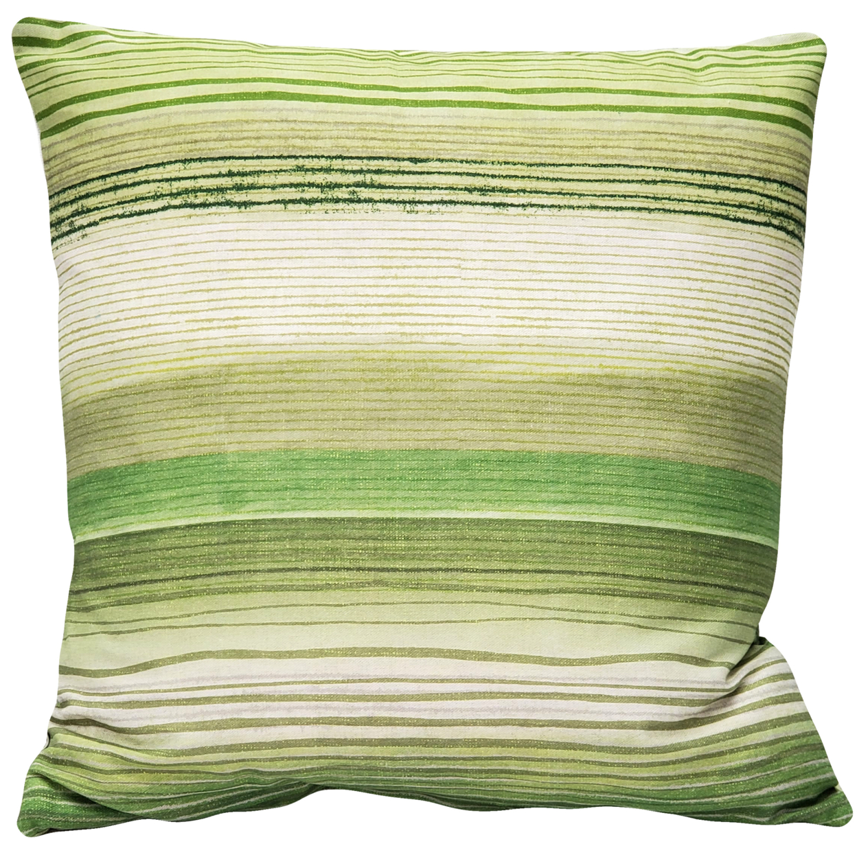 Sedona Stripes Green Throw Pillow 20x20 Inches Square, Complete Pillow With Polyfill Pillow Insert