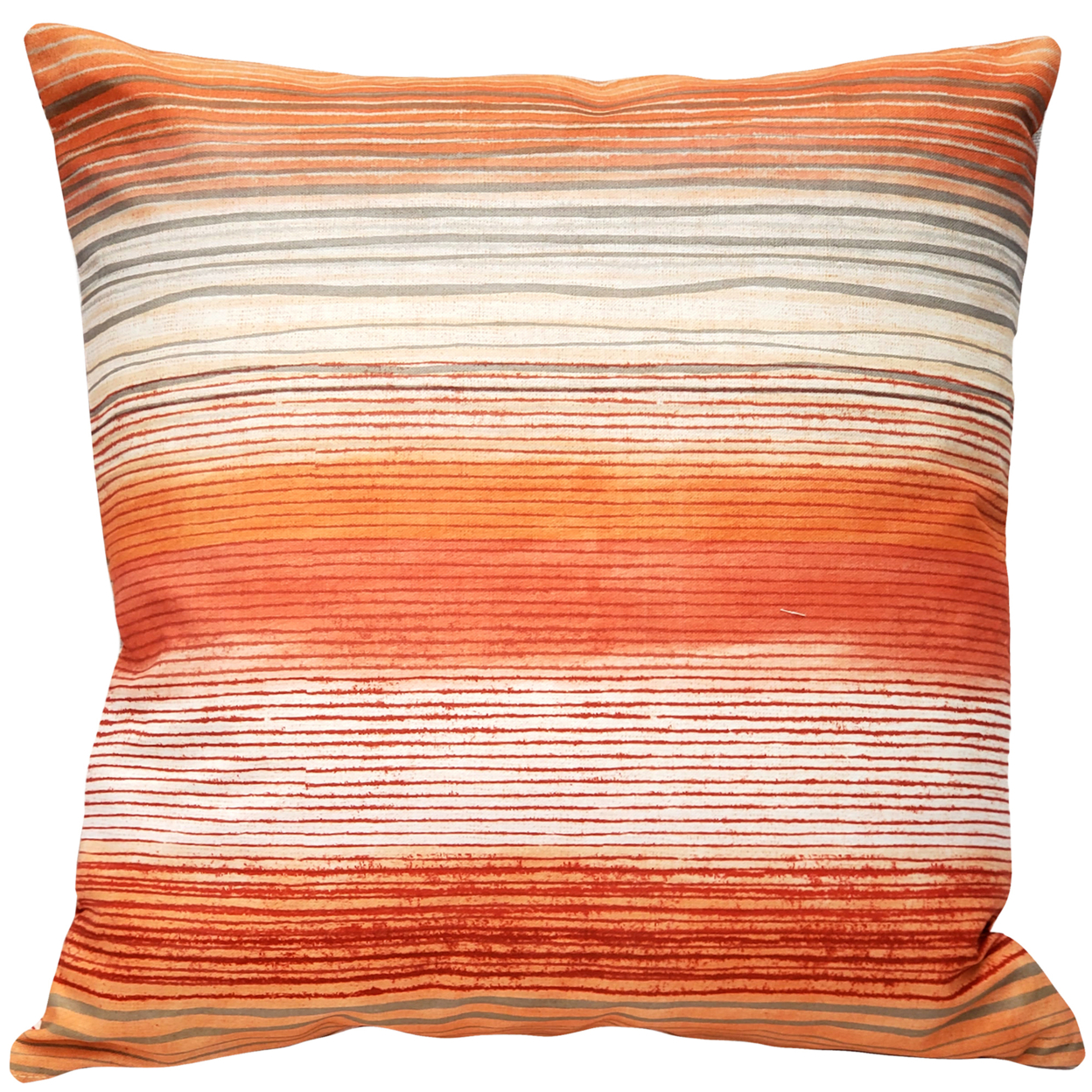 Sedona Stripes Orange Throw Pillow 20x20 Inches Square, Complete Pillow With Polyfill Pillow Insert