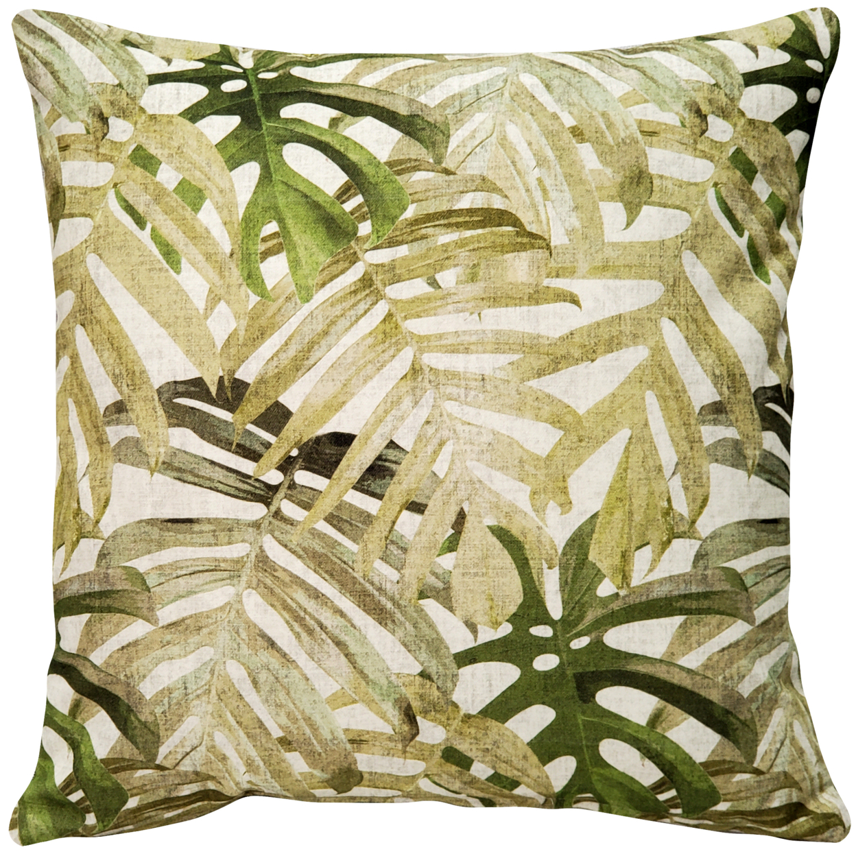 Pattaya Green Palm Throw Pillow 20x20 Inches Square, Complete Pillow With Polyfill Pillow Insert