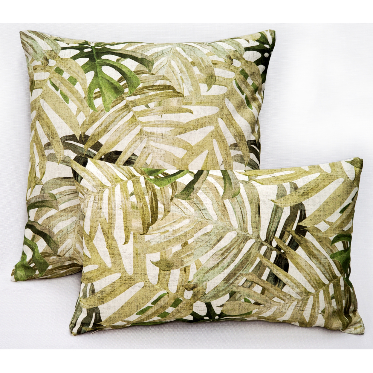 Pattaya Green Palm Throw Pillow 20x20 Inches Square, Complete Pillow With Polyfill Pillow Insert