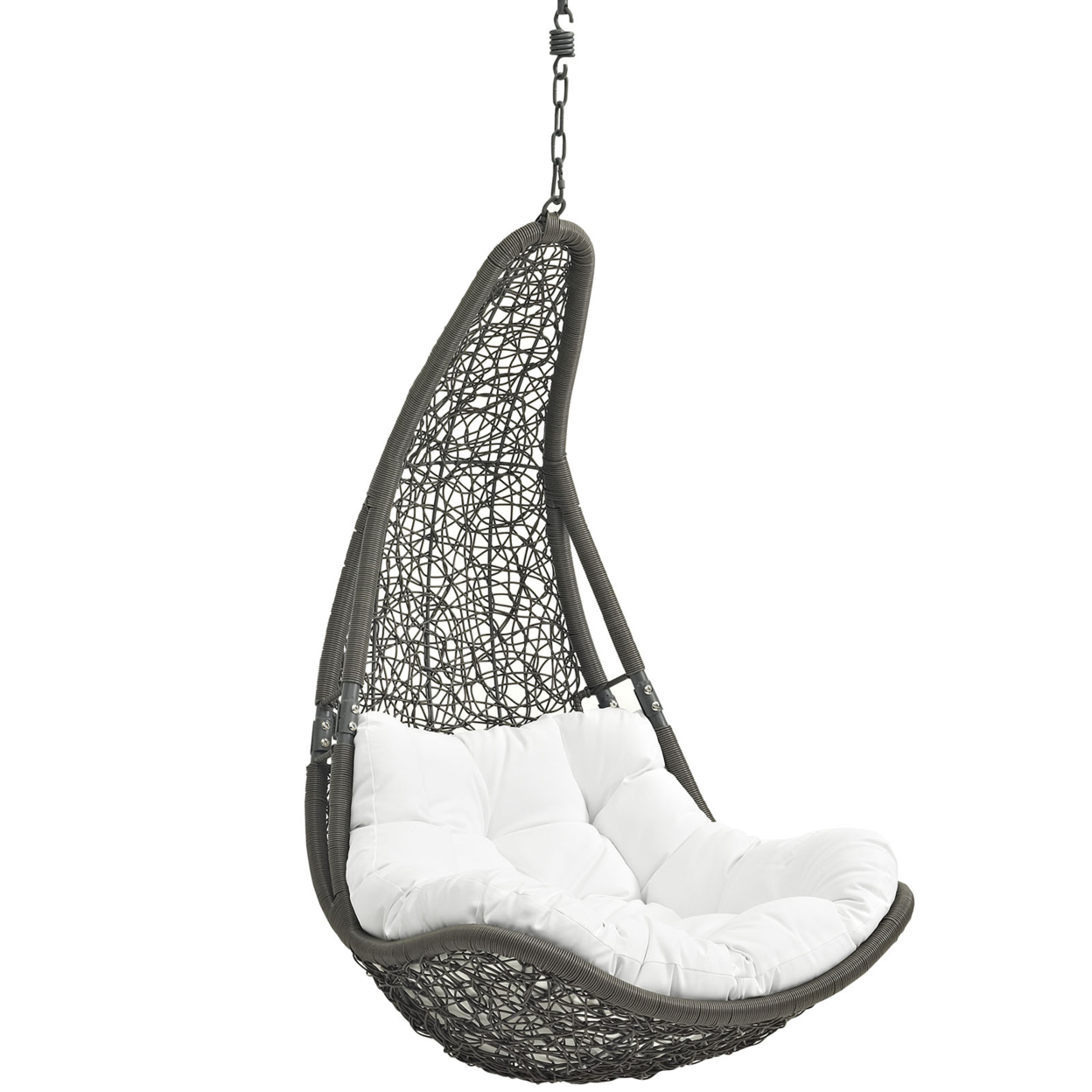 Gray White Abate Outdoor Patio Swing Chair