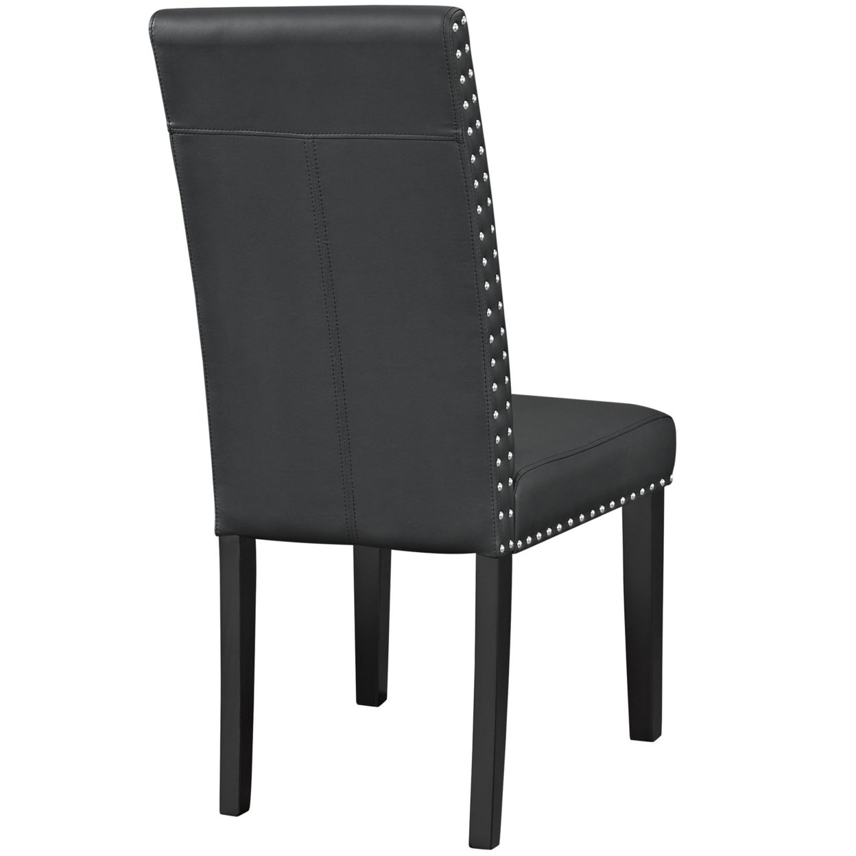 Parcel Dining Vinyl Side Chair, EEI-1491-BLK