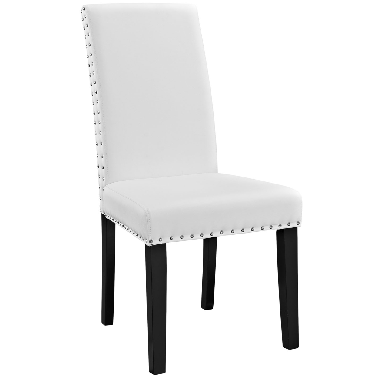 Parcel Dining Vinyl Side Chair, EEI-1491-WHI