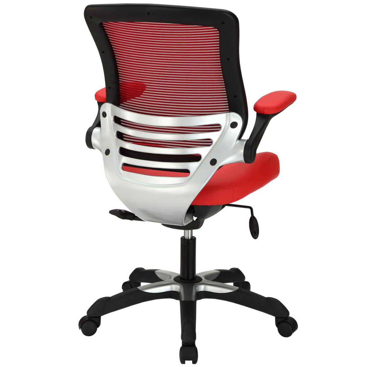 Red Edge Vinyl Office Chair