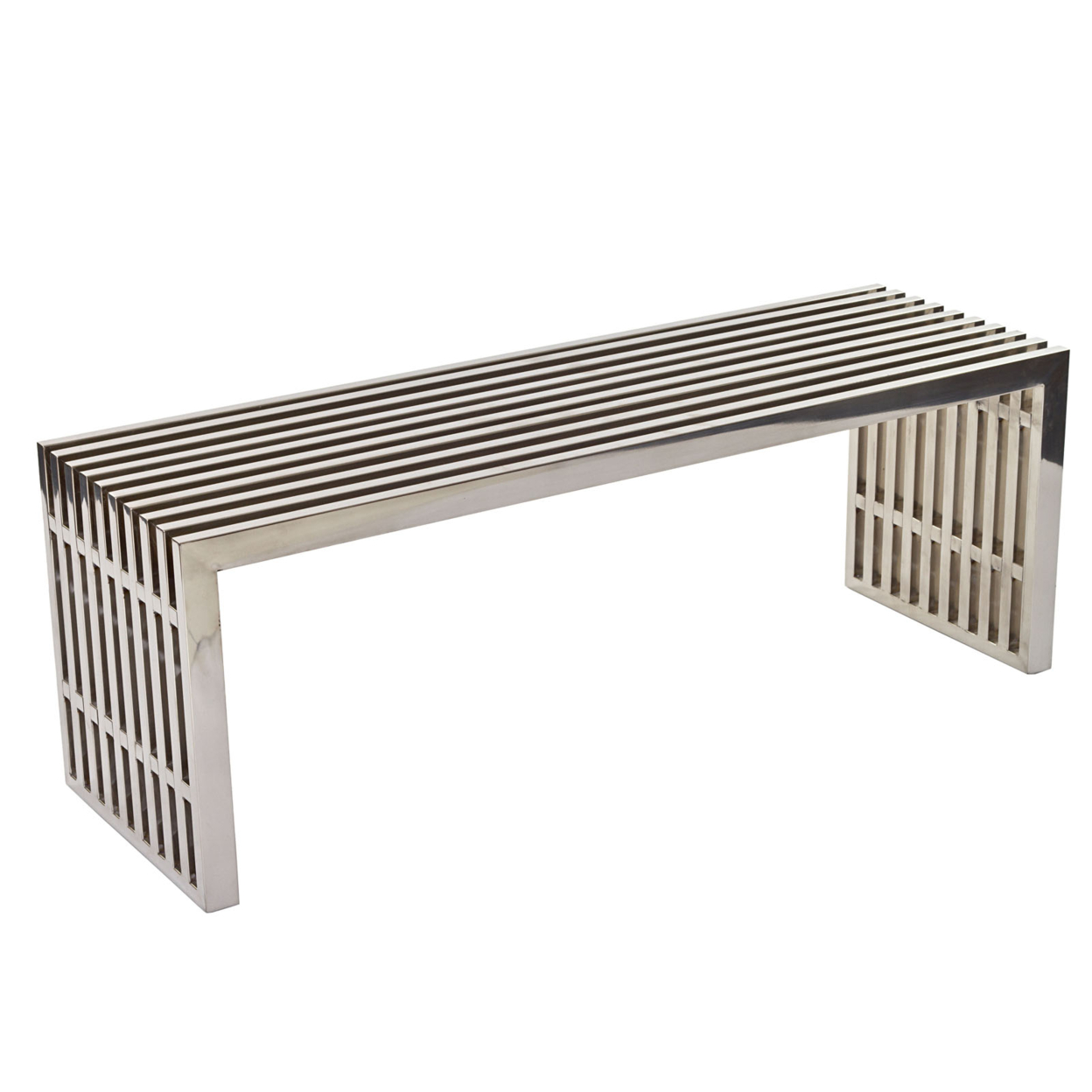 Silver Gridiron Medium Stainless Steel Bench