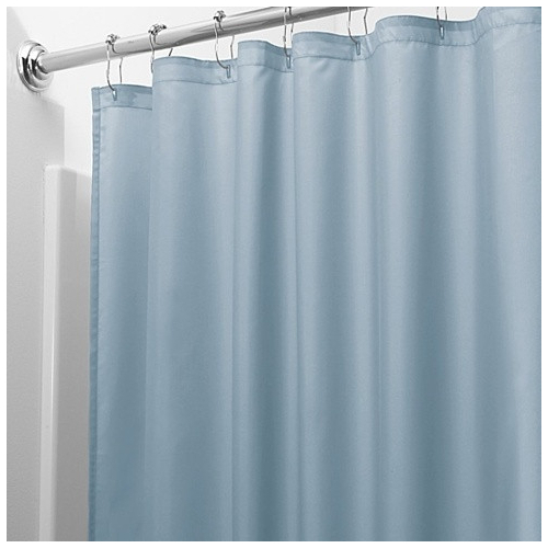 2-Pack: Mildew Resistant Solid Vinyl Shower Curtain Liners - Blue