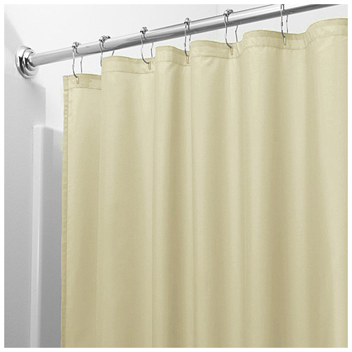 2-Pack: Mildew Resistant Solid Vinyl Shower Curtain Liners - Tan