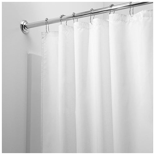 2-Pack: Mildew Resistant Solid Vinyl Shower Curtain Liners - Gray