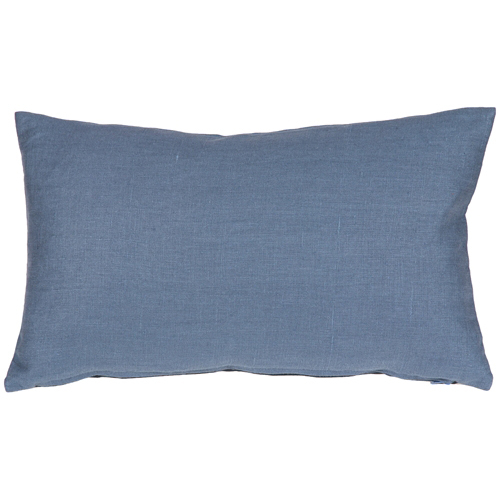 Pillow Decor - Tuscany Linen Wedgewood Blue 12x19 Throw Pillow