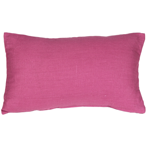 Pillow Decor - Tuscany Linen Orchid Pink 12x19 Throw Pillow