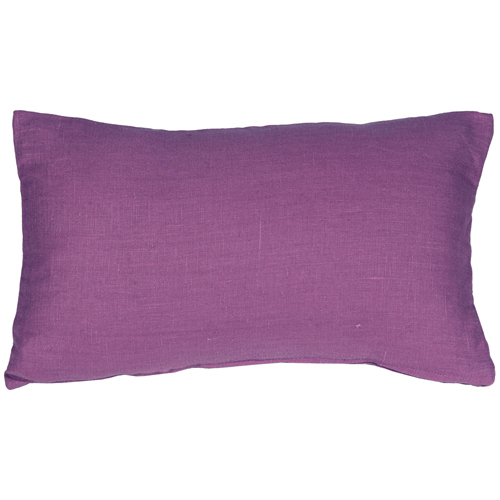 Pillow Decor - Tuscany Linen Purple 12x19 Throw Pillow