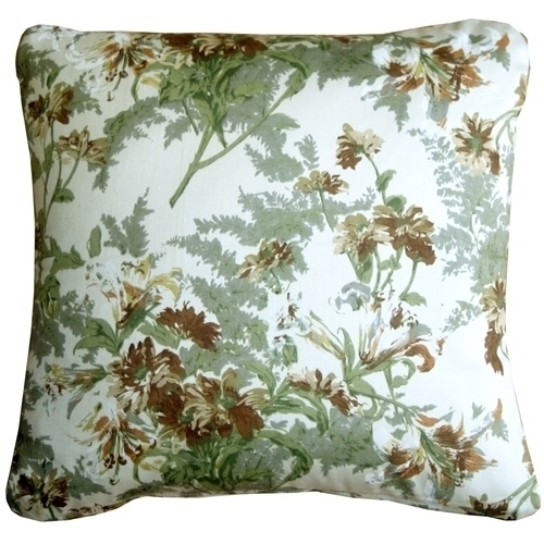 Pillow Decor - Brookside Garden Green 17x17 Throw Pillow